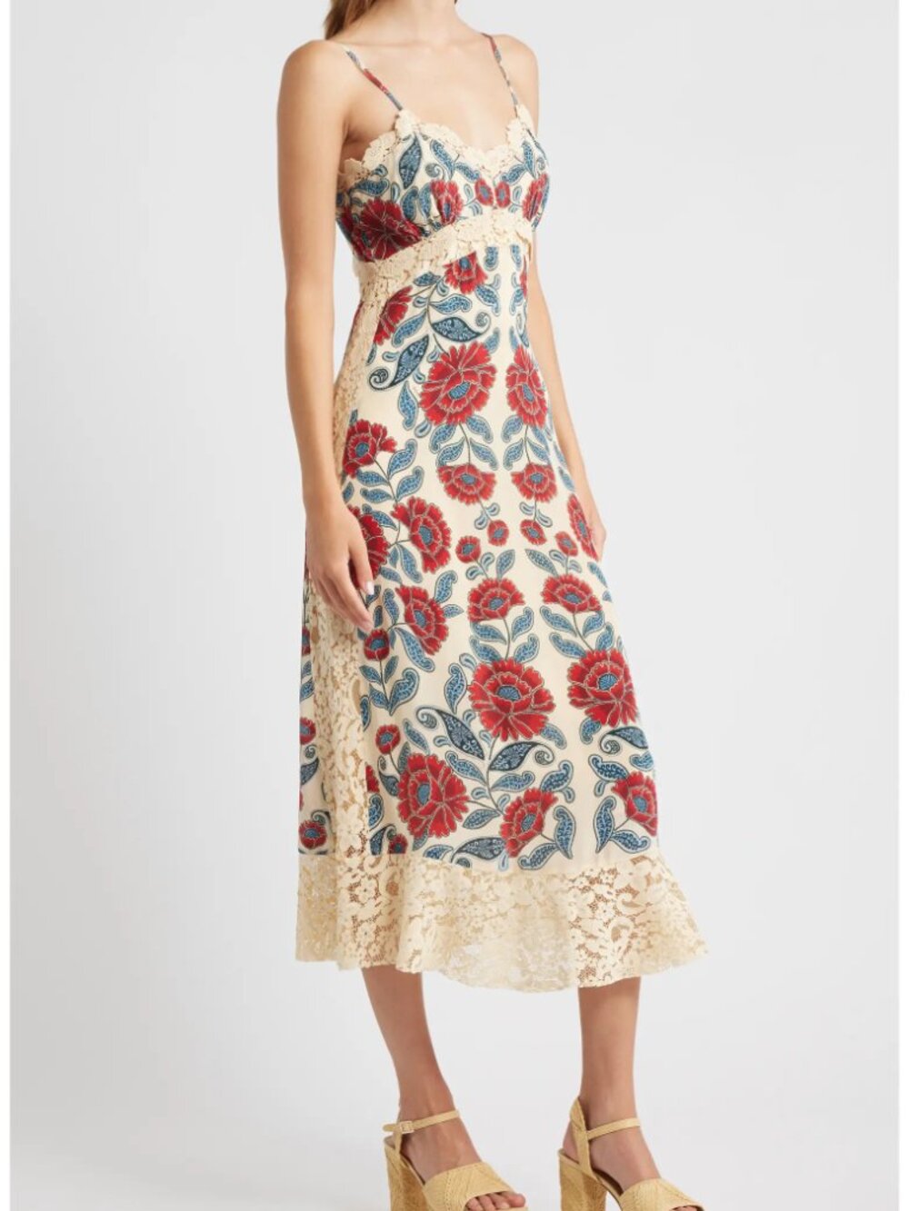 FARM RIO Francesca Midi Dress (Sand) - NWT - Size Medium - Picture 4 of 12